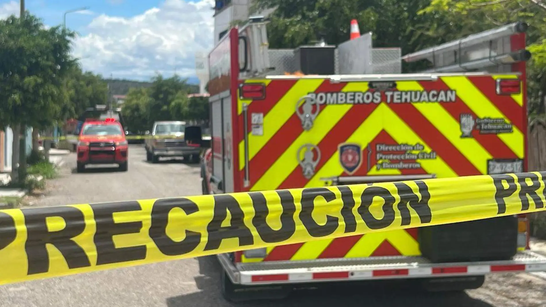 cuerpos de emergencia en Tehuacán